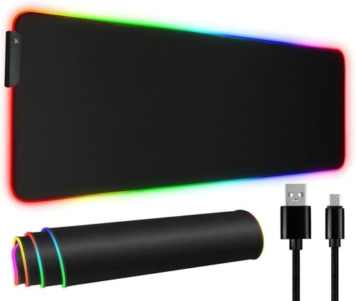 MOUSE PAD LED USB RGB GRANDE ANTIDERRAPANTE